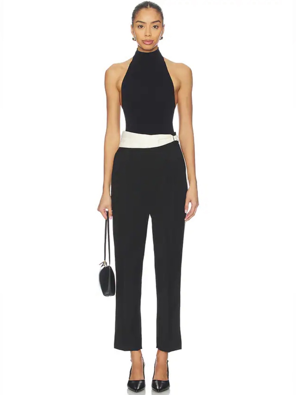 ET OCHS Magnus Combo Pant in Black & Ivory Size 4 NWT $428